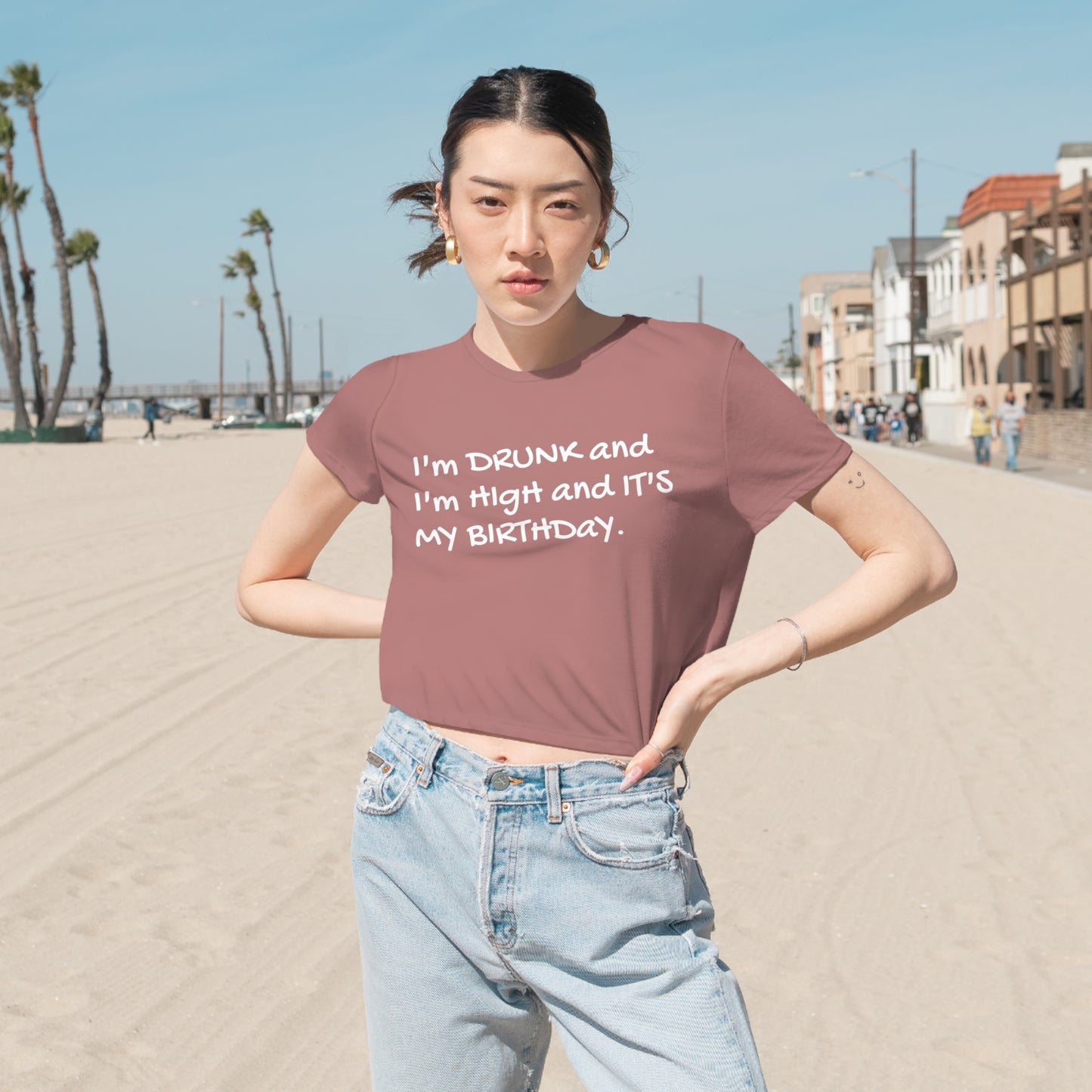 Women's Flowy Cropped Tee
