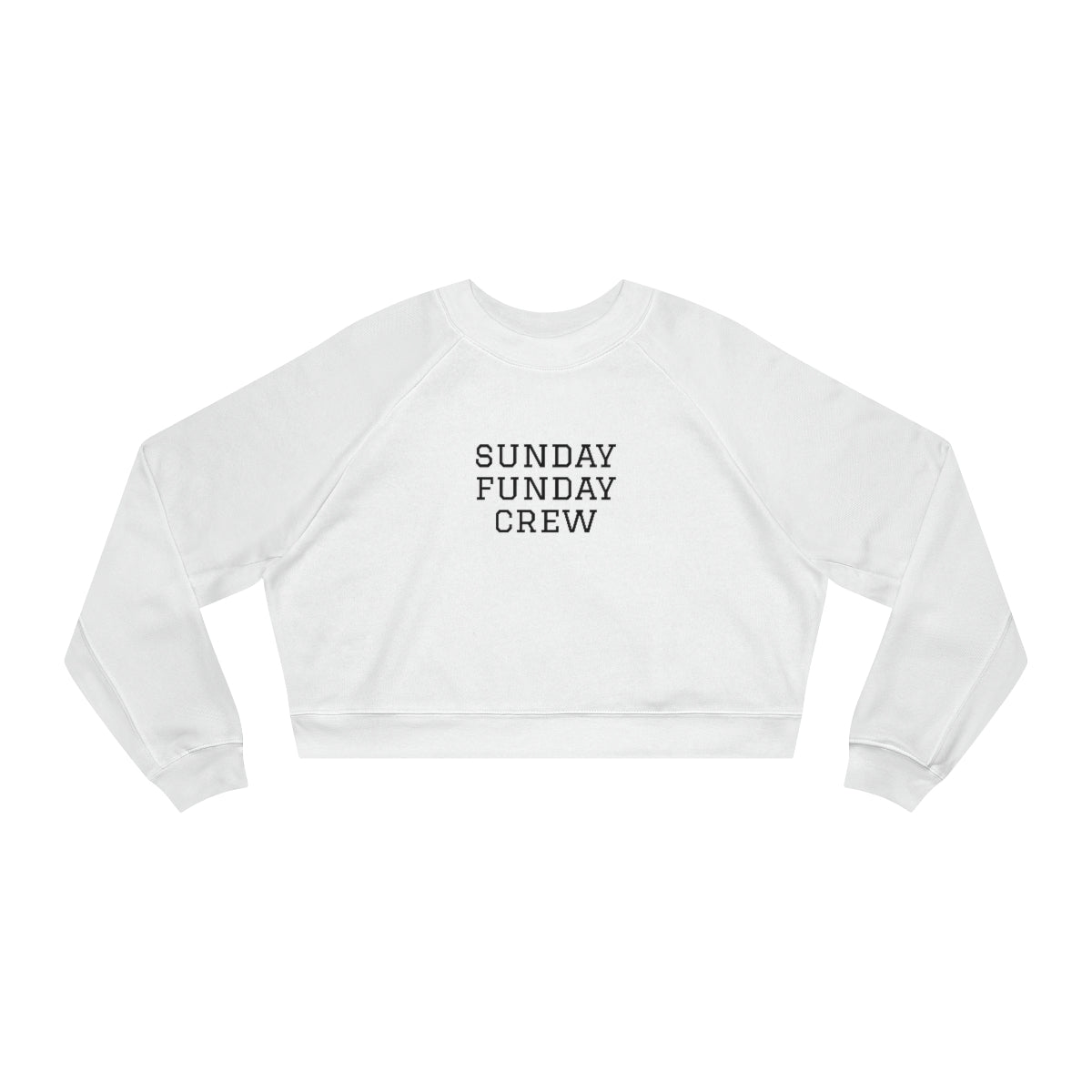 SUNDAY FUNDAY CREW Women's Cropped Fleece Pullover