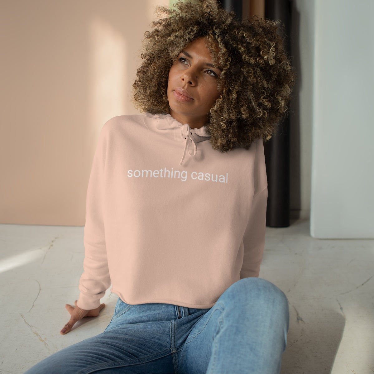 Something Casual Crop Hoodie