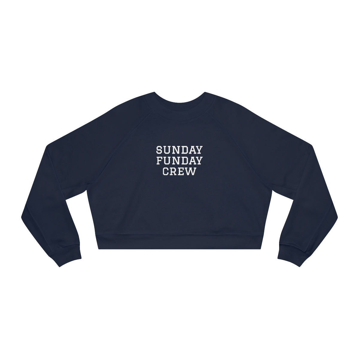 SUNDAY FUNDAY CREW Women's Cropped Fleece Pullover