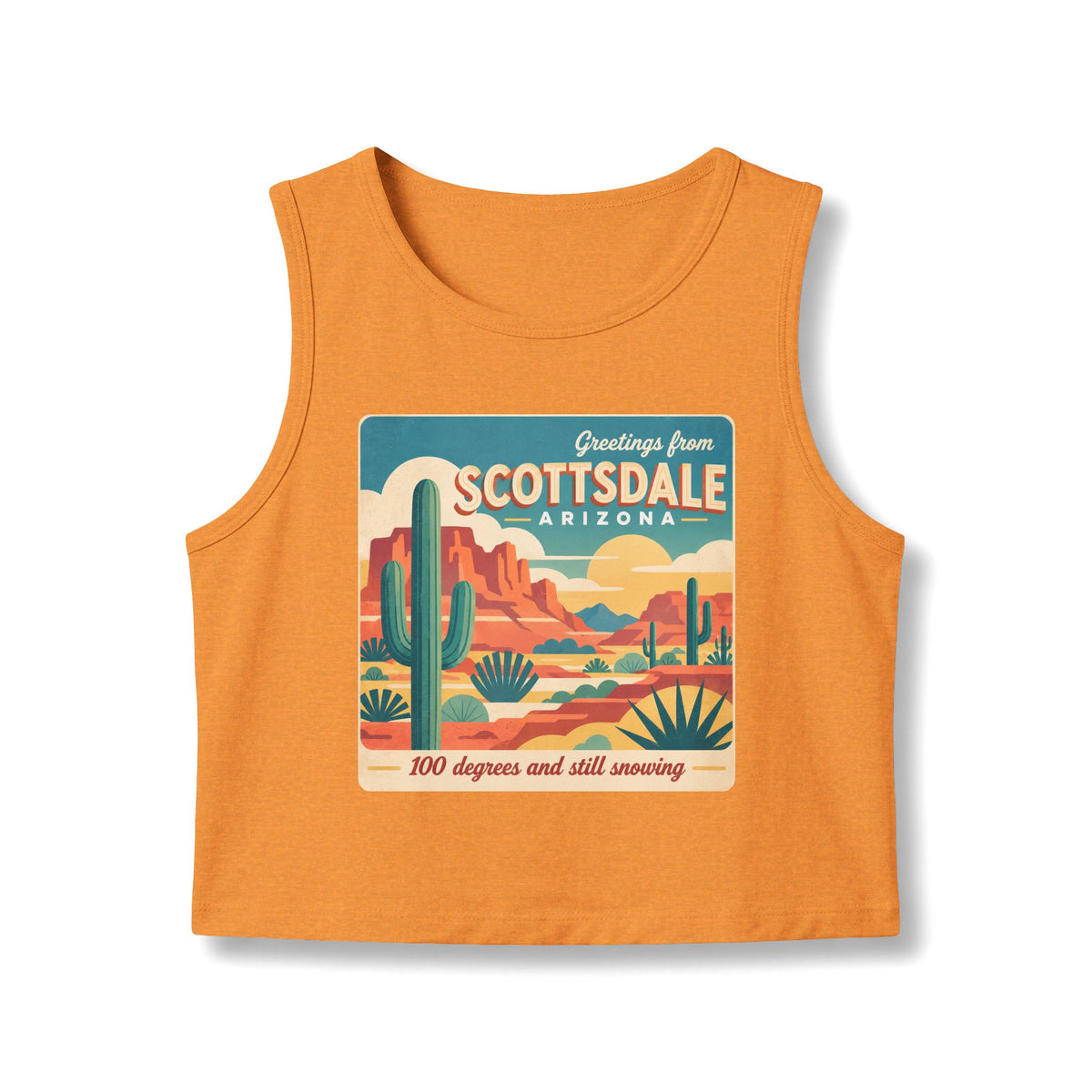 Scottsdale: 100° & Still Snowing - Vintage Desert Crop Tank