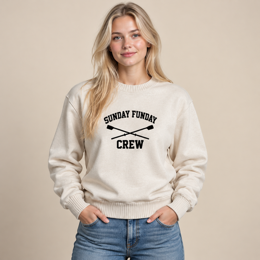 Sunday Funday Crew Cropped Sweatshirt