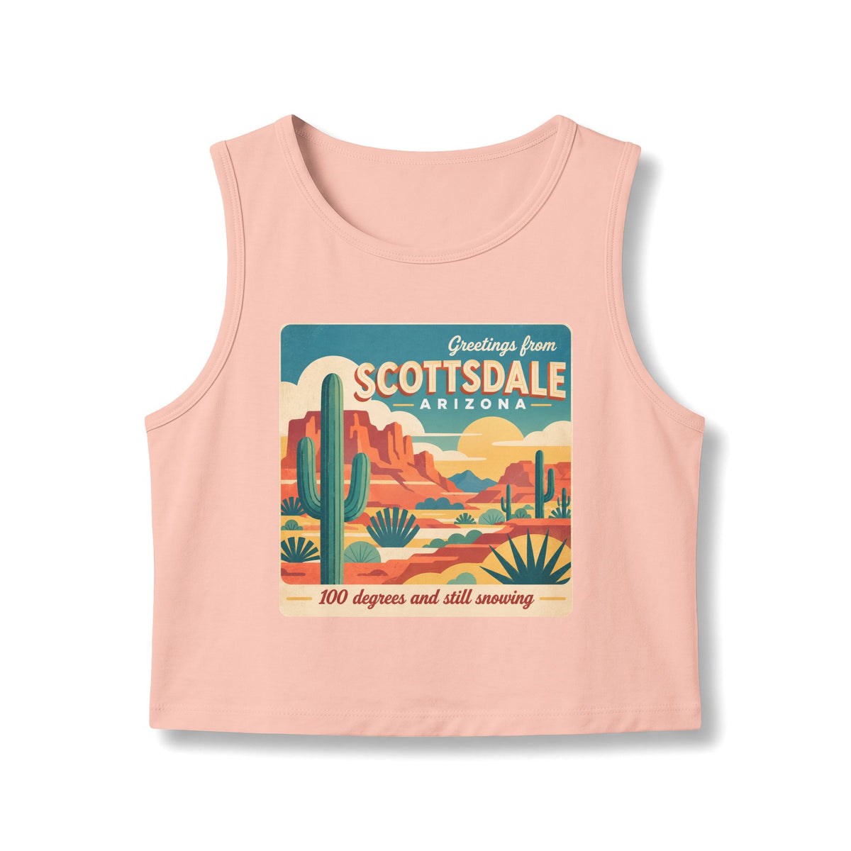 Scottsdale: 100° & Still Snowing - Vintage Desert Crop Tank