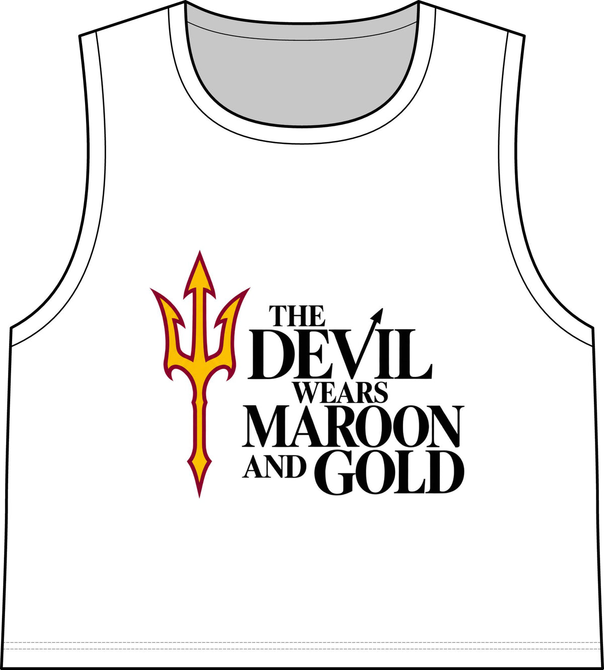 The Devil Wears Maroon and Gold Crop Tank