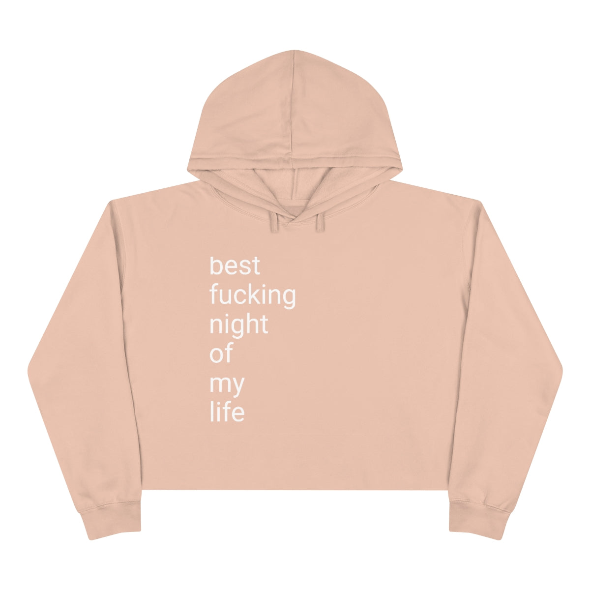 Best Fucking Night Womens Crop Hoodie